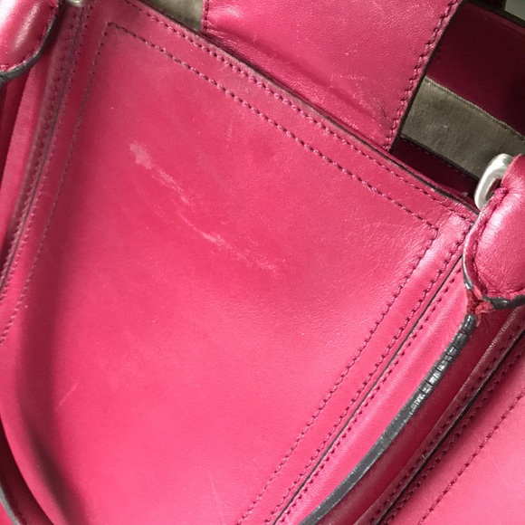 Ann Taylor magenta leather large satchel - Picture 15 of 17